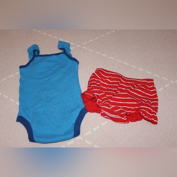 Little Sparkler Okie Dokie Baby Girl 12 Month Outfit 4th of July Set - Picture 3 of 5